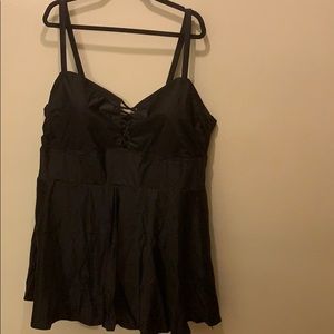 Black one piece swim dress